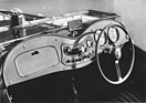 MG Midget Series TD (1950) - Lenkrad und Amaturenbrett, gesehen am Genfer Autosalon 1950