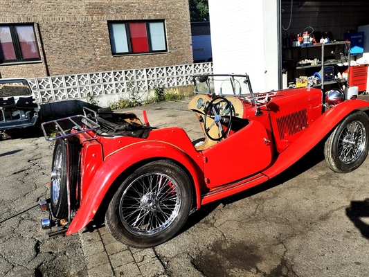 MG TC (1948) - Die Sonne hilft beim Trocknen
