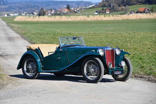 Bild: MG TC (1949) - als Lot 50 angeboten an der Versteigerung der Oldtimer Galerie Toffen am 22. März 2025