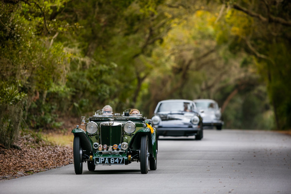 MG TC auf der Ausfahrt am Freitag - Amelia Island Conours d'Elégance 2017