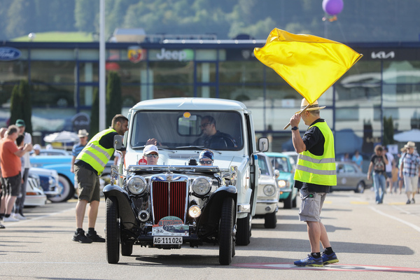 MG TC von 1948 in der Gruppe Sternfahrt Nord Fricktal - 31. Oldtimer Grand Prix Safenwil 2023