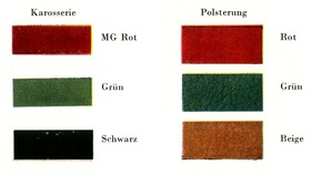 MG TF (1954) - Farbpalette 1954