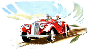 MG TF (1954) - Illustration in einem Verkaufsprospekt
