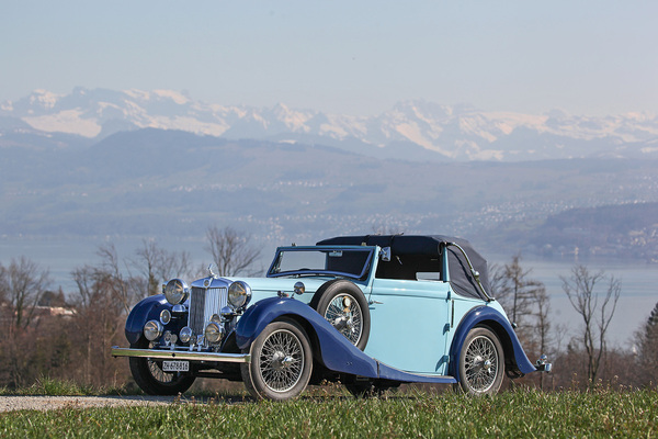 MG VA Tickford Drophead Coupe (1938) - als Lot 05 angeboten an der Versteigerung der Oldtimer Galerie an der Swiss Classic World Luzern am 28. Mai 2022