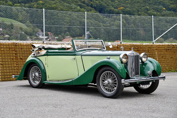 Bild: MG VA Tickford Drophead Coupe (1938) - als Lot 172 an der Versteigerung der Oldtimer Galerie Toffen am 15. Oktober 2022
