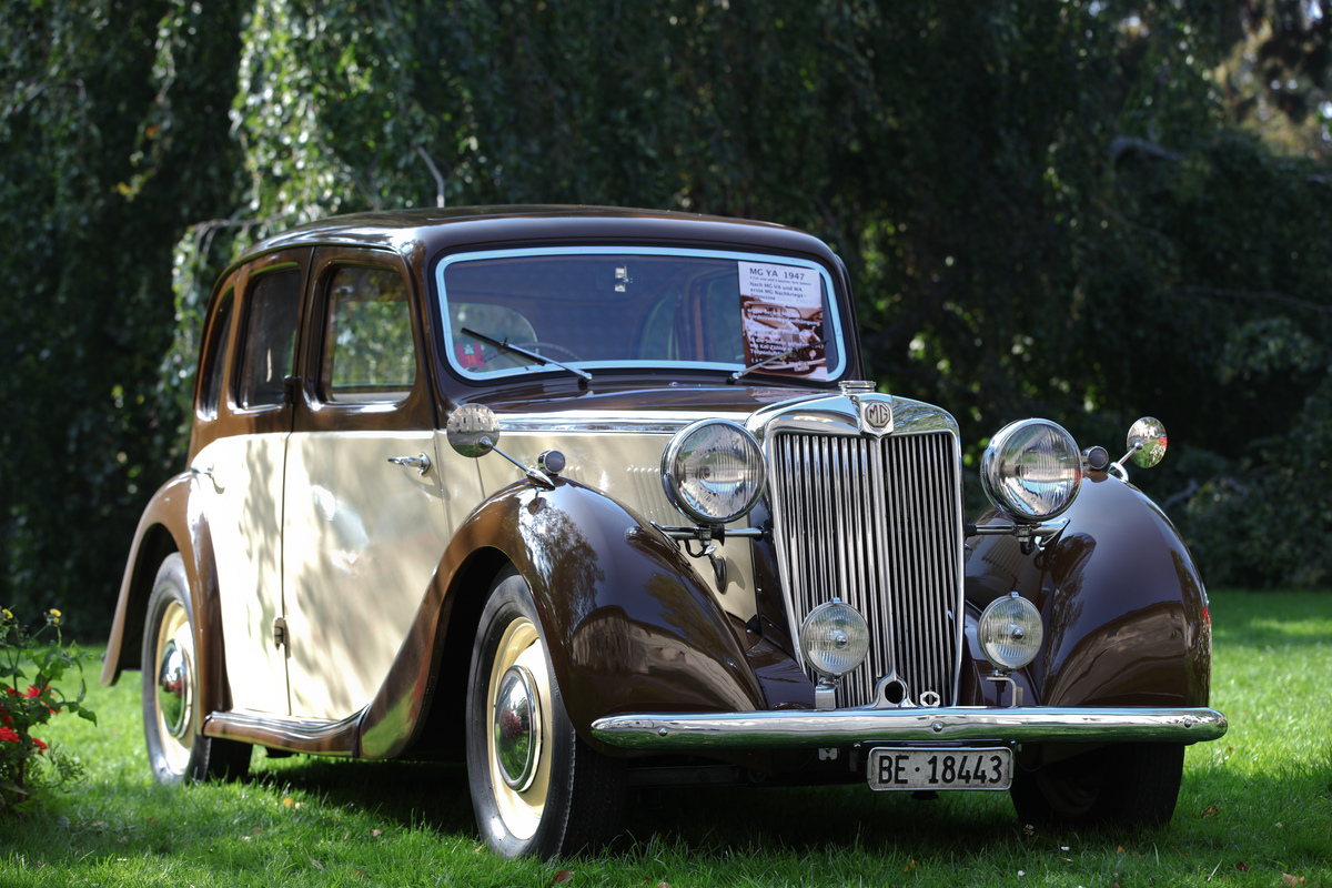 MG YA (1947) - pretty limousine - at the Swiss Classic British Car Meeting Morges on October 4, 2014
