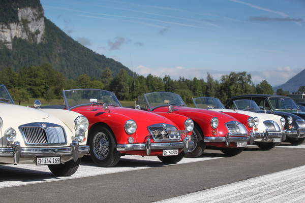 MGA in rank and file - British Car Meeting (BCM) Mollis 2022