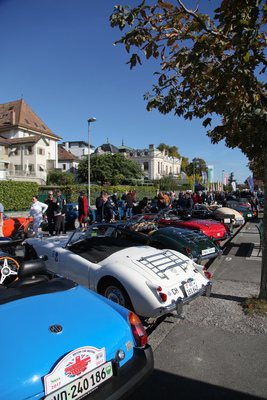 MGA und andere MG-Modelle am Quai von Morges - Swiss Classic British Car Meeting Morges 2017