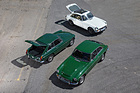 MGB GT V8 (1974) - dreimal MG mit drei verschiedenen Motoren, der Schnellste ist der Weisse hinten