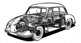 Maico 500 (1957) - Zentralrohrramen mit Querträgern