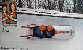 Manfred Jantke fuhr auch mal im schnellen Zweierbob mit