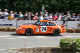 Manfred Schurti im Porsche 911 Carrera RSR 3.0 (1973) - anlässlich der Sonderveranstaltung "Le Mans @ Zuffenhausen" im Porsche-Museum am 13./14. Juni 2015
