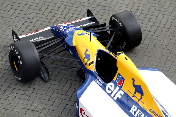 Mansells Williams bereit zum Einsteigen - Silverstone Classic 2017