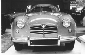 Marauder (1951) - Frontansicht des englischen Sportwagen am Genfer Automobilsalon von 1951