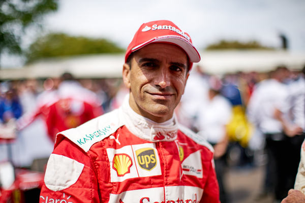 Marc Gene, bereit für die schnelle Fahrt im Ferrari Formel 1 - Goodwood Festival of Speed 2016