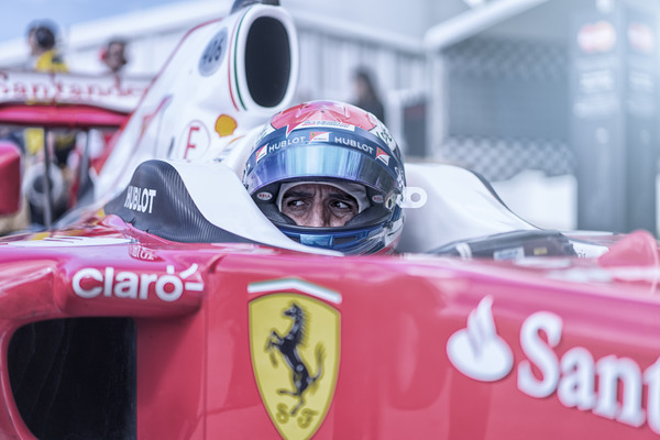 Marc Gene in the Ferrari cockpit - Goodwood Festival of Speed 2016