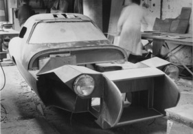 Marcos GT (1961) - tragende Elemente des Chassis in Holzbauweise Marcos GT (1961) - tragende Elemente des Chassis in Holzbauweise