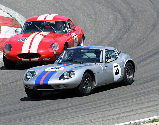 Marcos GT (1965) - Kampf mit Jaguar E am AVD Oldtimer GP 2008