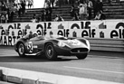 Maserati 450 S (1957) am Veteranenrennen vor Le Mans 1973 - Maserati konnte nie grosse Erfolge in Le Mans verbuchen - hier der Maserati aus 1957, den Stirling Moss fuhr