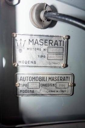 Maserati A6G/54 2000 Frua Spider (1956) - Typenschild