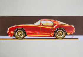 Maserati A6GCS Pininfarina (1953) - Silhouette im Entwurf