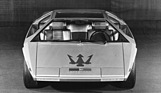 Bild: Maserati Boomerang (1972) – spitz zulaufende Frontpartie