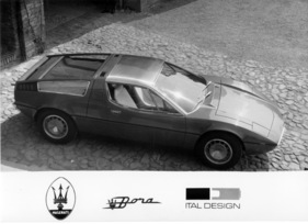 Maserati Bora (1972) - ein gelungener Wurf - Promotionsmaterial ItalDesign