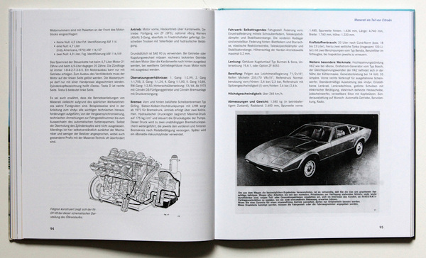 Maserati - Citroën-Tochter ab 1968 - Buch "Die großen Citroën - Avantgarde aus Frankreich ..."
