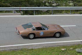 Maserati Ghibli (1969) - bei der Überquerung des Flüelapasses an der Passione Engadina 2019