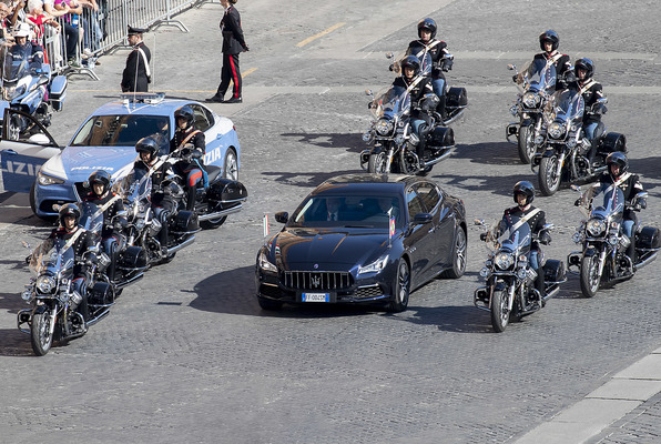 Image: Maserati Quattroporte/Royale from 2019 with the Italian President Sergio Mattarella on June 2, 2019