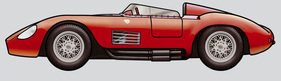 Maserati Tipo 300 S (1955) - An illustration of the Tipo 300 S