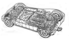 Maserati Tipo 65 (1964) - Birdcage mit dem Zwölfzylinder-Mittelmotor