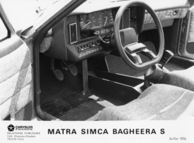 Matra-Simca Bagheera S (1976) - Lenkrad und Amaturenbrett der Serie 2