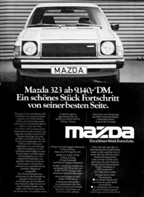 Mazda 323 (1978) - Werbung - ein schönes Stück Fortschritt von seiner besten Seite