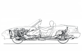 Mazda MX-5 (1989) - Durchsichtszeichnung