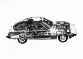 Mazda RX 7 (1979) - Durchsichtszeichung des 924-Konkurrenten