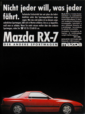 Mazda RX-7 (1986) - Werbung - nicht jeder will, was jeder fährt