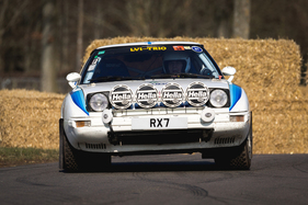 Mazda RX-7 Group B - auf dem Life Rallye Stage an der Race Retro 2018