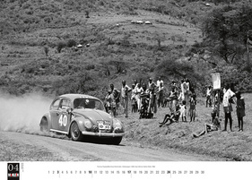 Bild McKlein Motorsport Classic Kalender 2022 – der VW Käfer 1200 triumphierte an der East African Safari Rally 1962