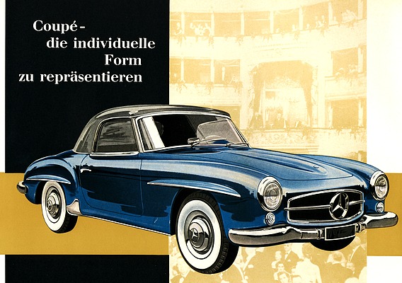 Mecedes-Benz 190 SL (1956) - Abbildung aus einem zeitgenössischen Prospekt