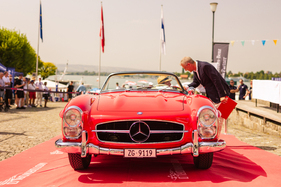 Mercedes 300SL Roadster (1958) Hochwertiges war am ZCCA 2025 Trumpf - ZCCA Zug 2025