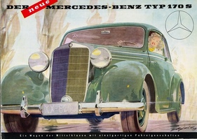 Mercedes-Benz 170 S (1949) - Titelseite des Prospekts von 1949 mit Zeichnung von Walter Gotschke (1949)