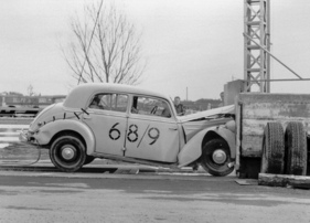 Mercedes-Benz 170 S (1951) - Crashtest, durchgeführt um 1960