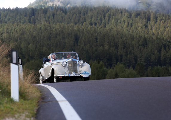 Mercedes Benz 170 S Cabriolet A W 136 IV (1950) - ADAC Trentino Classic 2013 - Oldtimer-Wanderung um den Sonax-Pokal