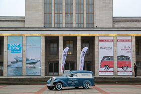 Mercedes-Benz 170 SD (1954) - das Fangio-Service-Auto als Empfangskommittee - Motorworld Classics Berlin 2019