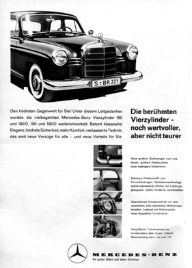 Mercedes Benz 190 (1959) - Werbeanzeige in Deutschland im Jahr 1959