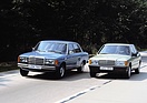 Mercedes-Benz 190 E (1982) - Baureihe W201 zusammen mit der E-Klasse der Baureihe W123