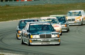 Mercedes Benz 190 E 2.5-16 Evolution (1990) - Alain Cudini im AMG-Benz auf dem Nürburgring am 22. April 1990