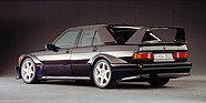Mercedes Benz 190 E 2.5-16 Evolution II (1990) - der Heckspoiler wurde in der Schweiz separat ausgeliefert, da nicht zulassungsfähig - viele bauten ihn trotzdem an