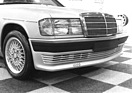Mercedes Benz 190 E - das BBS-Rad ist auch mit Zentralverschluss-Attrappe erhältlich - am Genfer Automobilsalon 1984